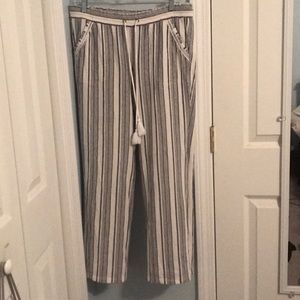 Linen Striped Pants